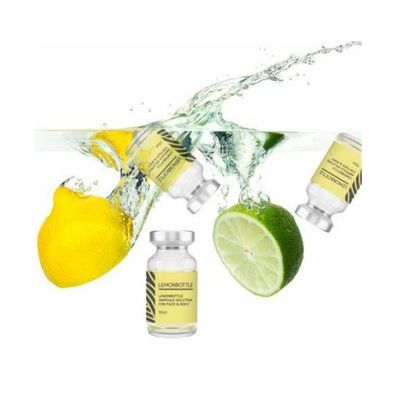 高濃度脂肪溶解液 顔と体用 10ml × 5 レモンボトル 使い捨てアセプティックパッケージ