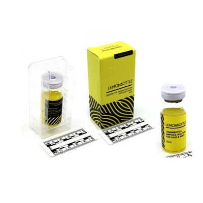 高濃度脂肪溶解液 顔と体用 10ml × 5 レモンボトル 使い捨てアセプティックパッケージ