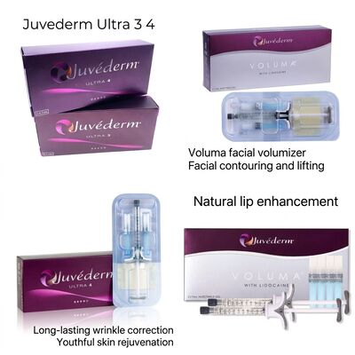 12〜18ヶ月まで Juvederm Dermal Filler 1ml 2注射器 送料 DHL UPS FEDEX 長持ちする顔改善剤