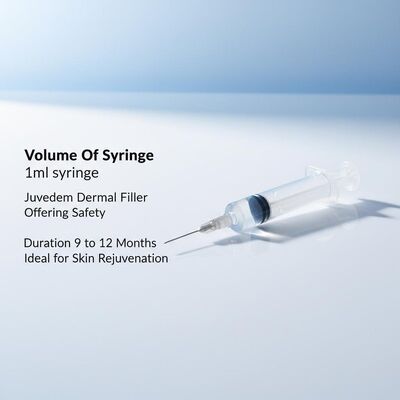 注射器の容量 1ml 注射器 皮膚充填剤 Juvederm 安全性提供 持続期間 9〜12ヶ月 皮膚若返しに最適