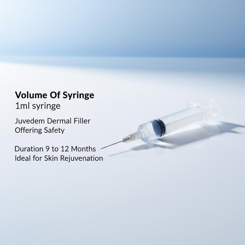注射器の容量 1ml 注射器 皮膚充填剤 Juvederm 安全性提供 持続期間 9〜12ヶ月 皮膚若返しに最適