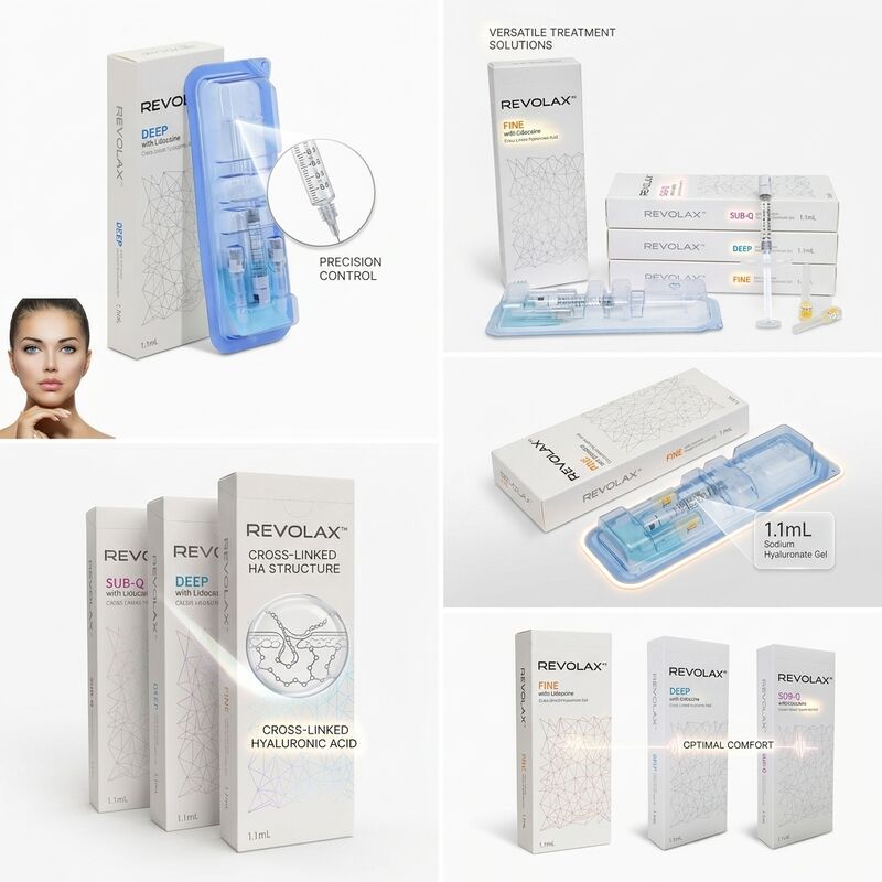 Revolax Deep Cheek Filler Monophasic Hyaluronic Acid Dermal Filler 1.1ml for Cheek Volume Augmentation